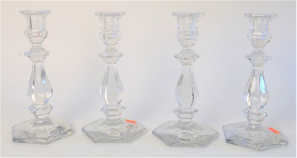 Appraisal: Set of Four Crystal Candlesticks height inches Set of Four