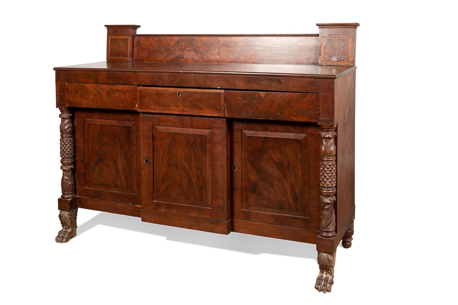 Appraisal: AMERICAN MAHOGANY CLASSICAL REVIVAL SIDEBOARD American Classical Revival mahogany sideboard