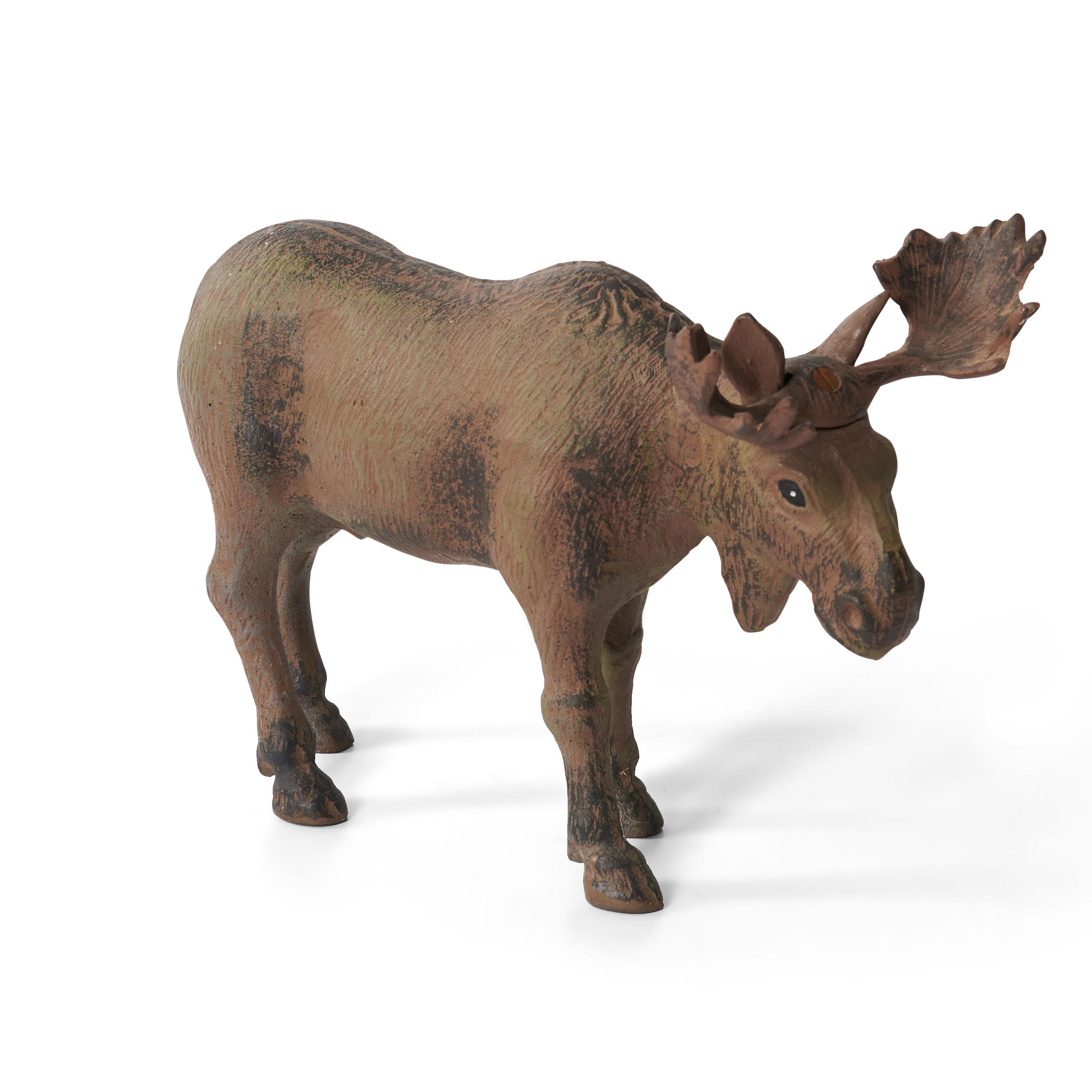 Appraisal: CAST IRON MOOSE DOORSTOP remnants of brown paint unmarked ht