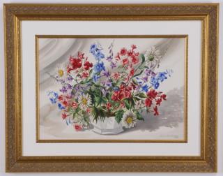 Appraisal: Lalia Dickson British signed dated W c still life Mid