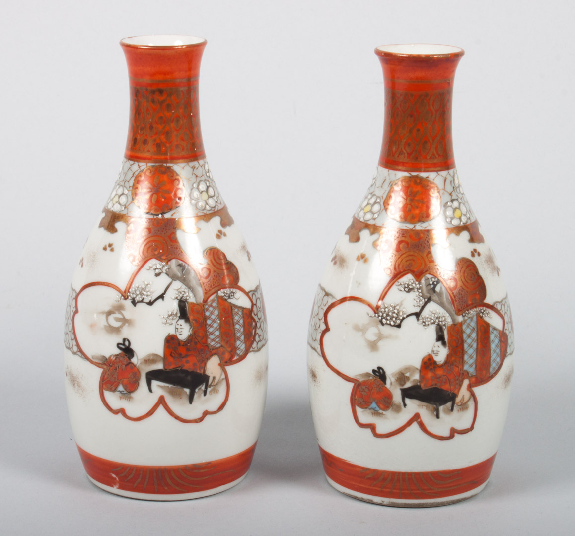 Appraisal: Pair of Japanese Kutani porcelain vases early th century each