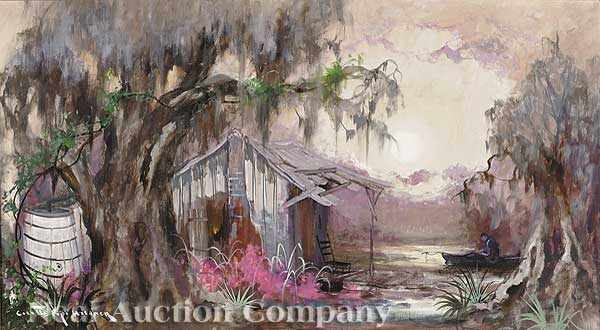 Appraisal: Colette Pope Heldner American New Orleans - Swamp Idyll Louisiana