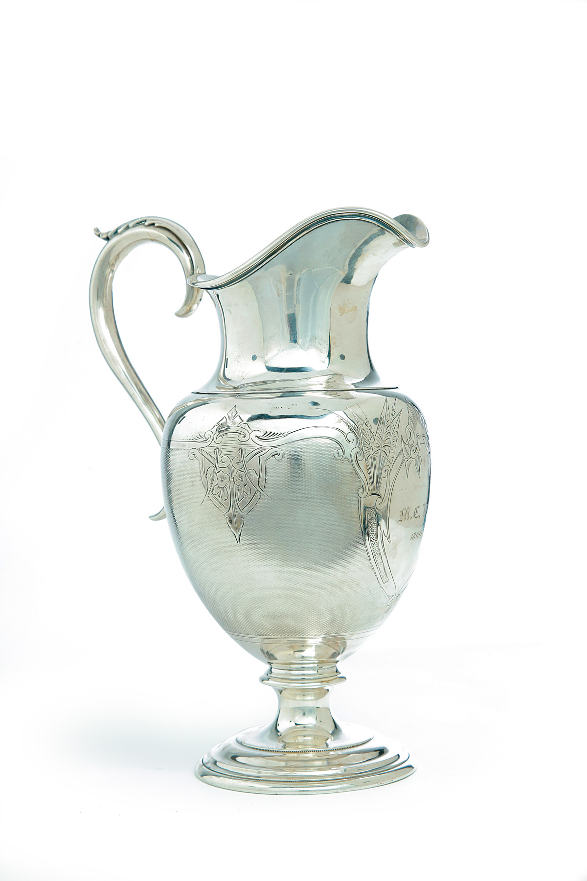 Appraisal: GORHAM COIN SILVER WATER PITCHER Rhode Island mid th century