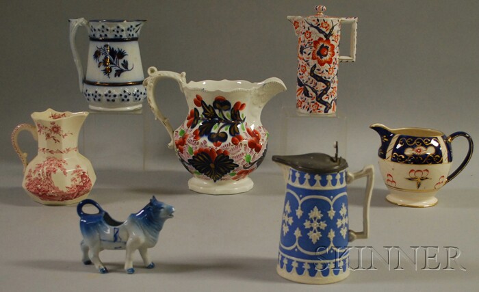 Appraisal: Seven Mostly English Ceramic Jugs