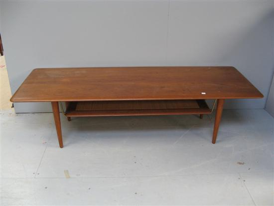 Appraisal: France and Son Danish teak coffee table makers label on