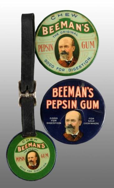 Appraisal: Lot of Beeman's Gum Items Description Includes one blue pocket