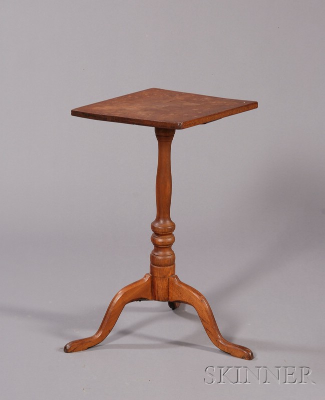 Appraisal: Cherry Tripod-base Candlestand possibly Connecticut River Valley early th century