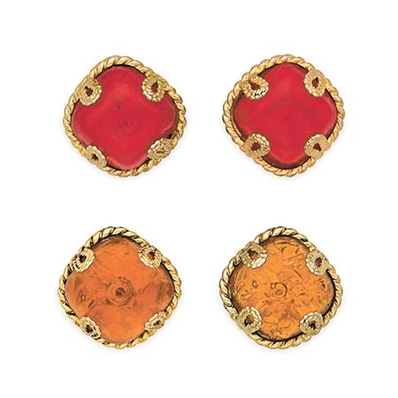 Appraisal: Two Pairs of Dominique Aurientis Earrings Estimate -