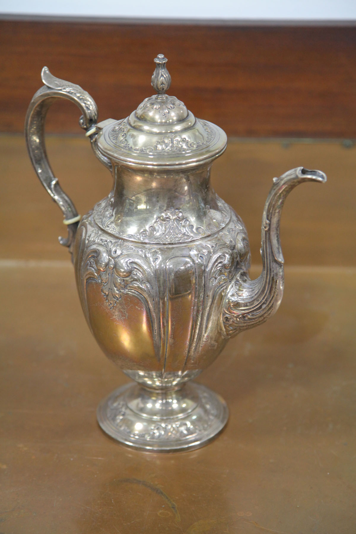 Appraisal: FISHER STERLING SILVER COFFEE POT England early th centry Sterling