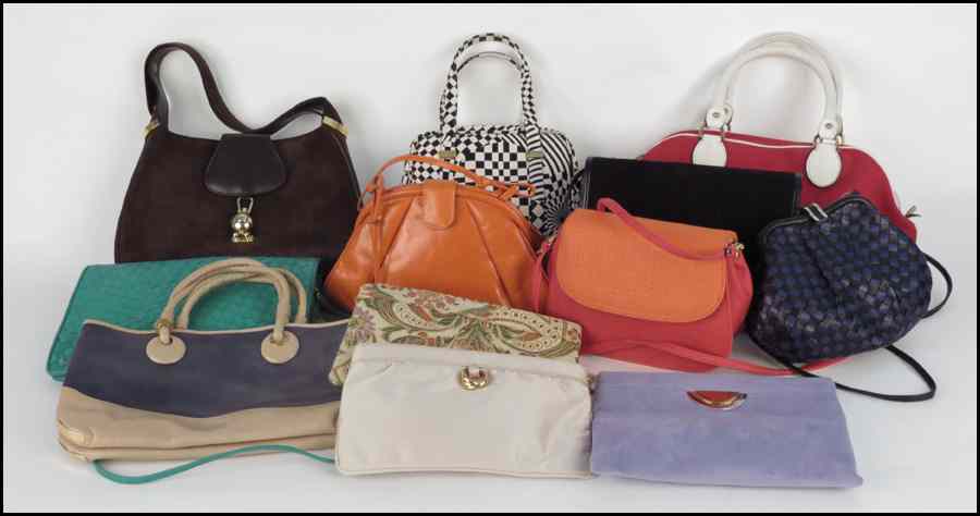 Appraisal: COLLECTION OF HANDBAGS Includes Saks Fifth Avenue Escada and others