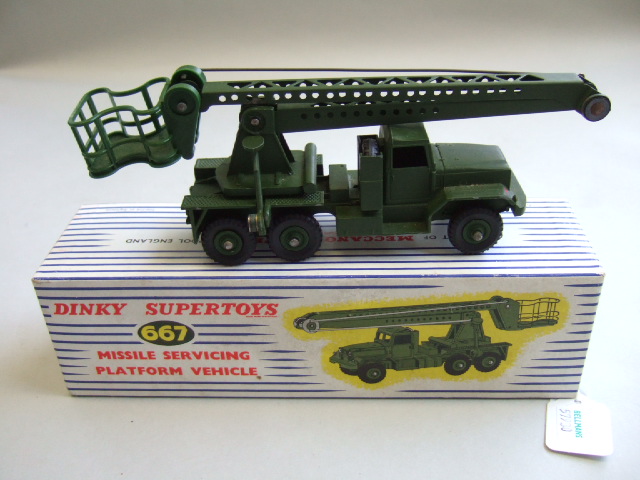 Appraisal: A Dinky Missile servicing platform vehicle boxed