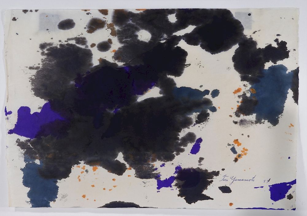 Appraisal: Taro Yamamoto Abstract Expressionist WC Painting Massachusetts New York -