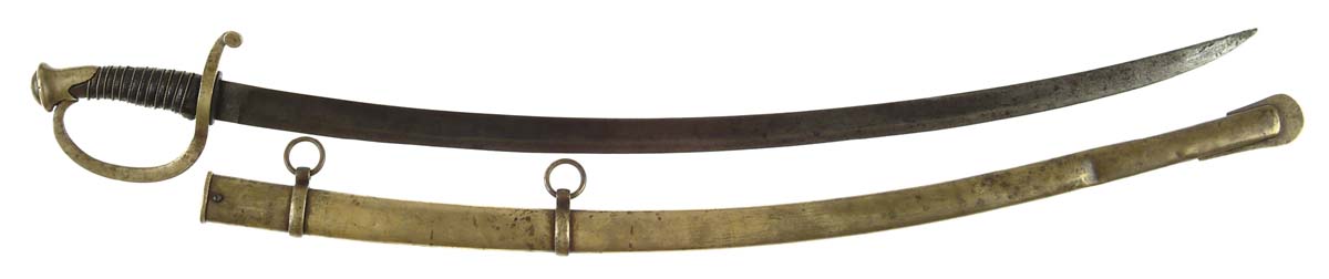 Appraisal: THOMAS GRISWOLD ARTILLERY OFFICERS SABER - partially unfullered curved blade