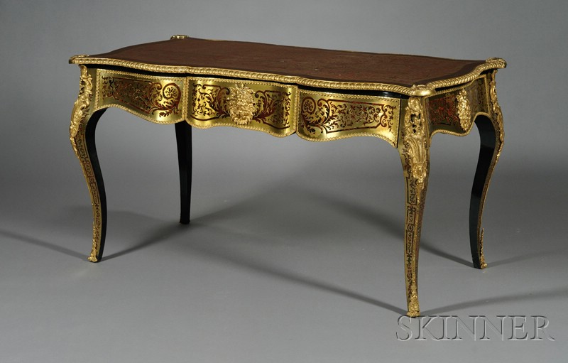 Appraisal: Louis XV Style Bronze Mounted and Brass Inlaid Faux Tortoiseshell