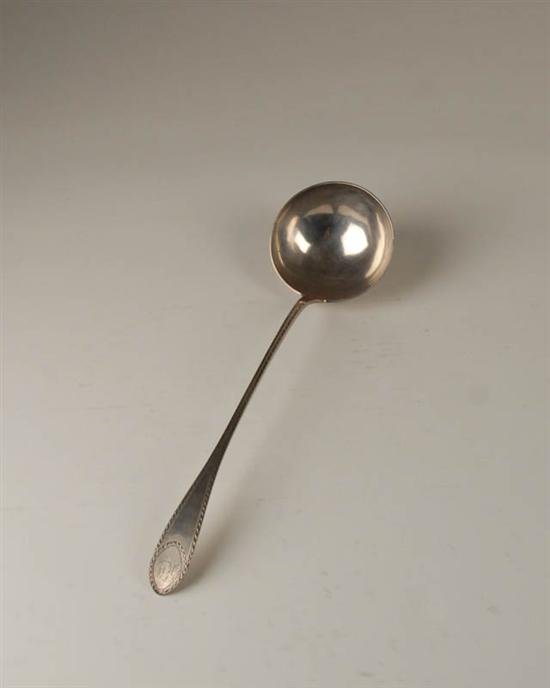 Appraisal: An A Dubois Philadelphia Coin Silver Punch Soup Ladle having