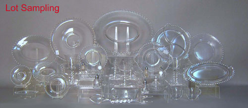 Appraisal: Large group of colorless hobnail glass Provenance Collection of Richard