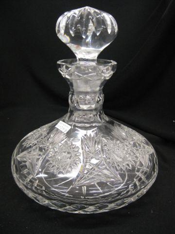 Appraisal: Cut Crystal Decanter ships form tall diameter excellent