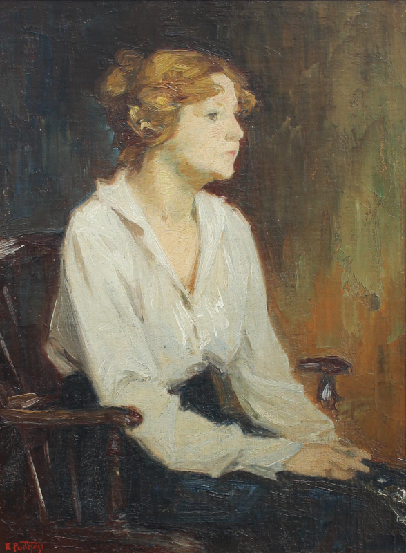 Appraisal: POTTHAST Edward American - Seated Woman in a White Blouse