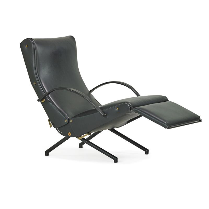 Appraisal: OSVALDO BORSANI TECNO Adjustable lounge chair Condition Report Older recovering