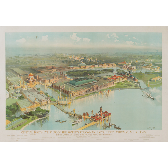 Appraisal: Charles S Graham American - ''Official Bird's-Eye View Of the