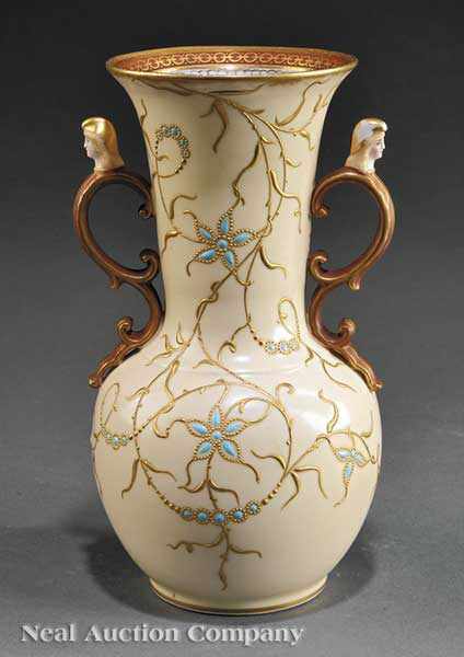 Appraisal: A Rare Union Porcelain Works Vase c marked baluster form