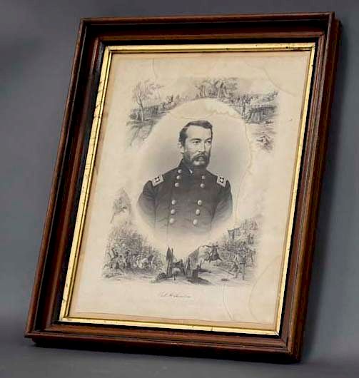 Appraisal: Lithograph of General Sheridan Measures Tall Lithograph of General Sheridan