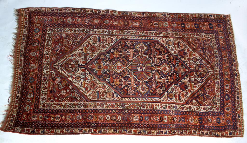 Appraisal: SOUTH-WEST PERSIAN RUG c woven in shades of terracotta m