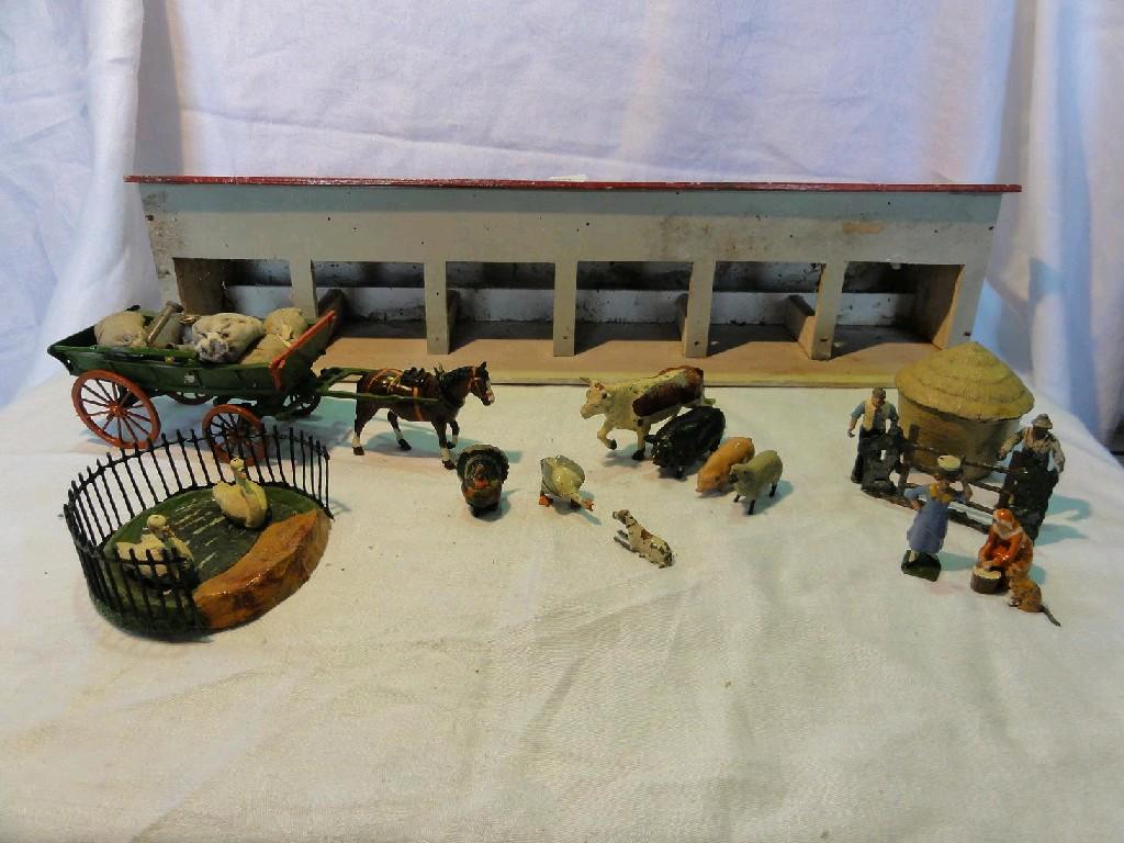 Appraisal: A large collection of Britains farm animals and farmyard equipment