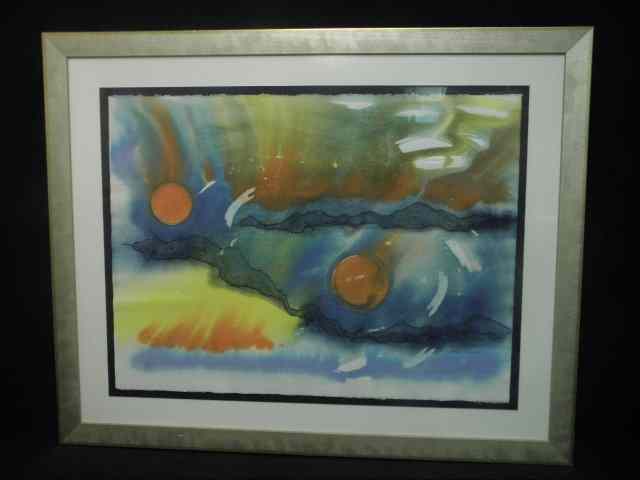 Appraisal: Barbara Timberman framed watercolor painting on Arches paper Framed matted