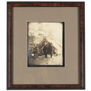 Appraisal: Alexander Gardner Photograph of Lincoln with Secret Service at Antietam