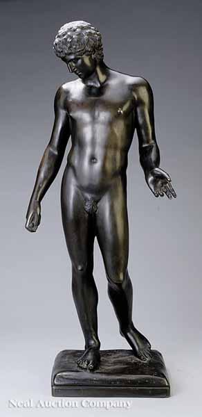 Appraisal: A Good Italian Bronze Figure of Antinous after the Antique