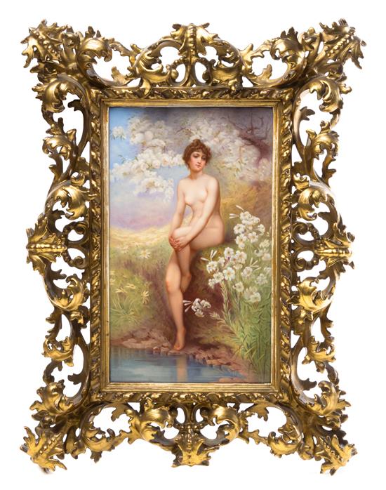 Appraisal: Sale Lot A Berlin K P M Porcelain Plaque depicting