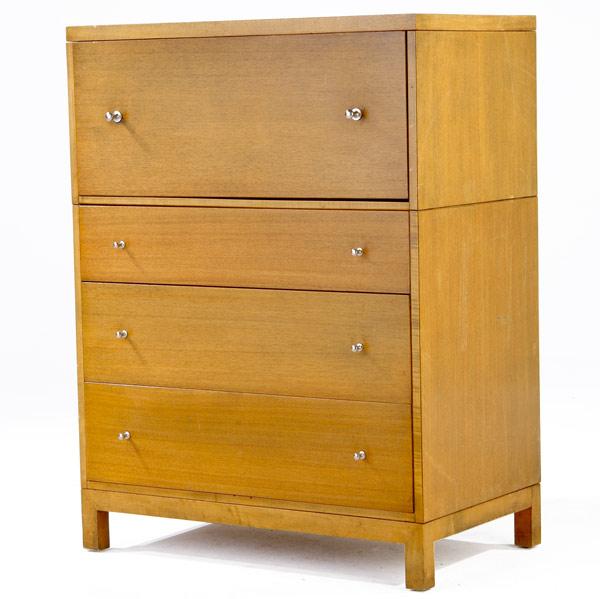 Appraisal: WIDDICOMB Drop-front secretary with three lower drawers Widdicomb Modern original