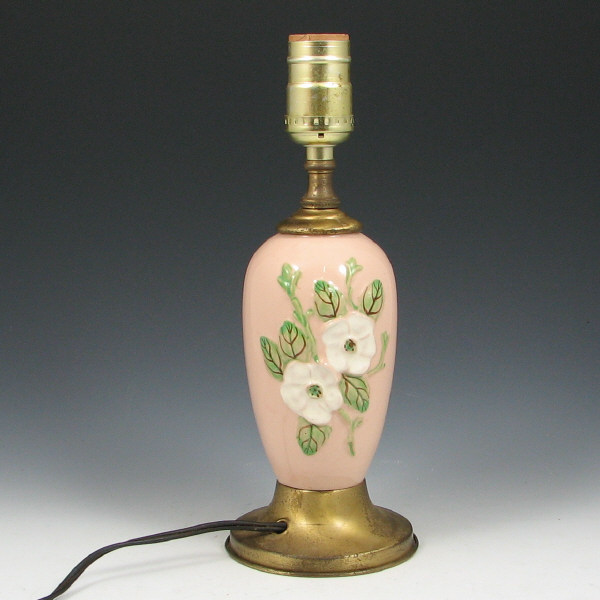 Appraisal: Hull Rosella Lamp - Mint Rosella lamp in pink We