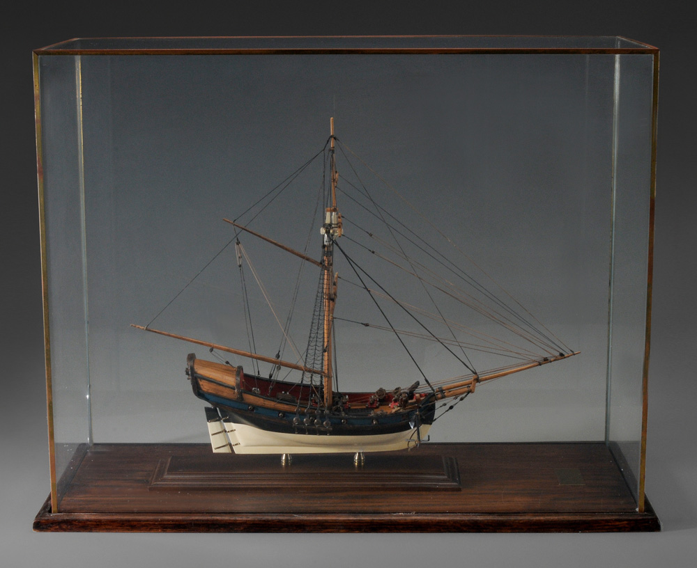 Appraisal: Fine Hand-Crafted Ship Model th century labeled H M S