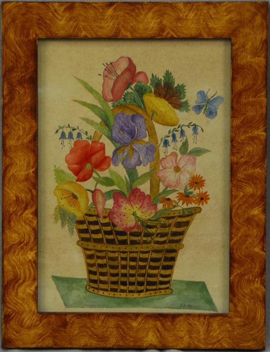 Appraisal: EVELYN S DUBIEL American b FLORAL STILL LIFE watercolor signed