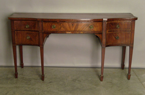 Appraisal: George IV mahogany sideboard ca h w