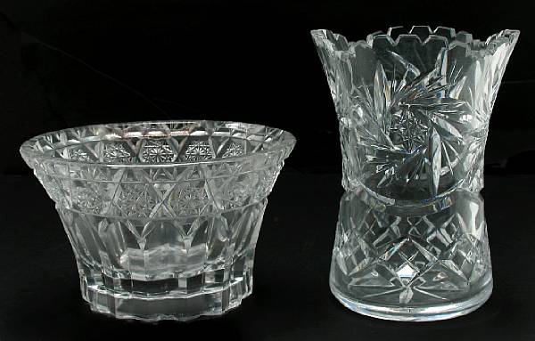 Appraisal: A group of cut glass and crystal articles comprising two