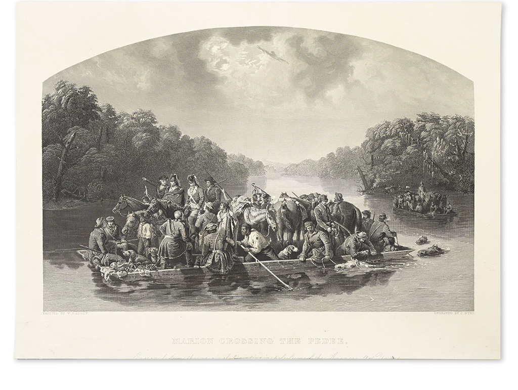 Appraisal: AMERICAN REVOLUTION--PRINTS Burt Charles engraver after Ranney Marion Crossing the