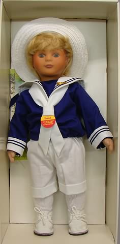 Appraisal: MIB Steiff Bernd sailor boy Vinyl head cloth body No