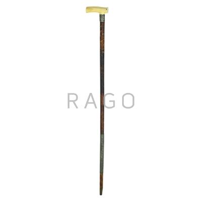 Appraisal: DECORATIVE IVORY CANES Three tortoise shell wrapped with silver ferrule