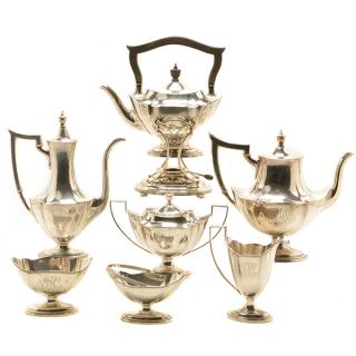 Appraisal: Gorham Plymouth Pattern Sterling Seven Piece Tea Coffee Service Gorham