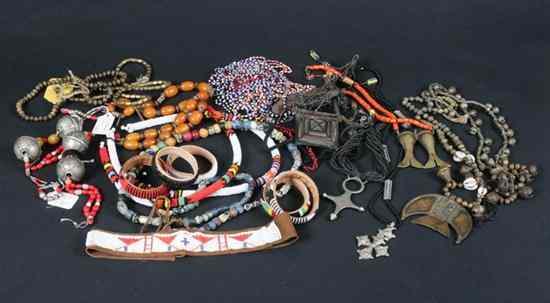 Appraisal: EXTENSIVE COLLECTION AFRICAN TRIBAL JEWELRY Including eight bronze and other