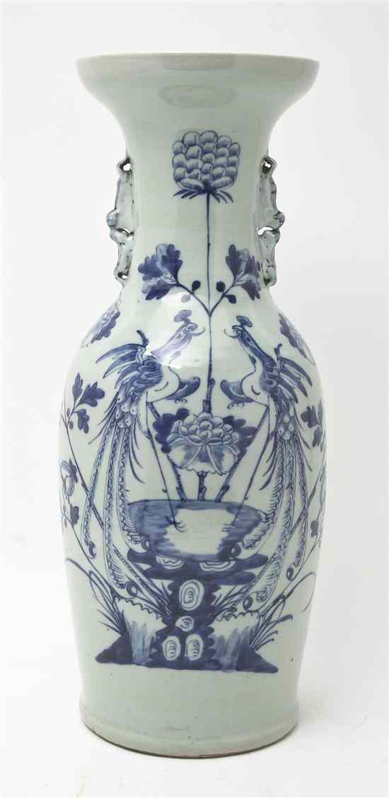 Appraisal: A Chinese Ceramic Baluster Vase with blue and white decoration