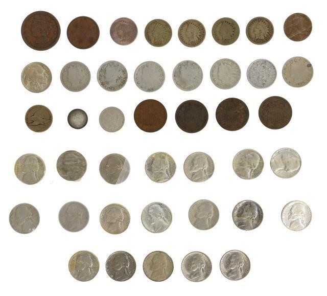 Appraisal: lot of U S Coins Half Cent Large Cent Flying