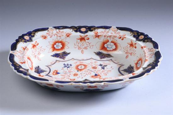 Appraisal: ENGLISH PORCELAIN IMARI DECORATED OVAL BOWL circa - in long