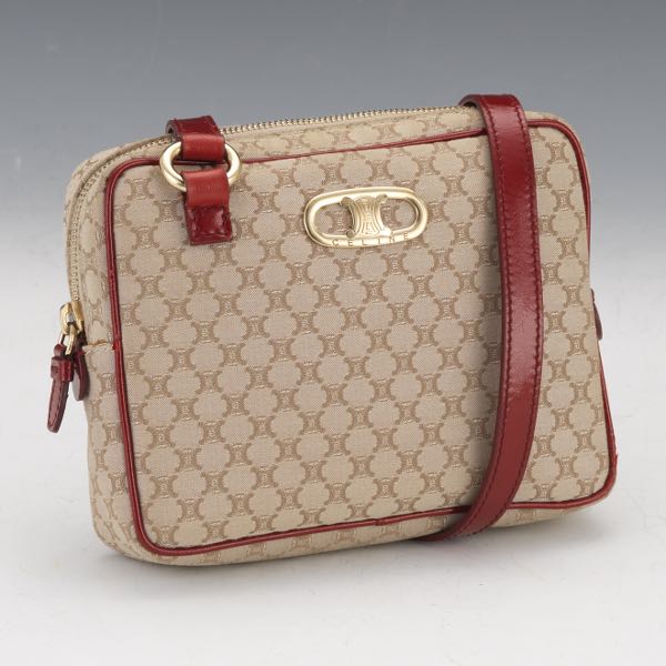 Appraisal: CELINE VINTAGE CROSSBODY CAMERA BAG x x Canvas body red