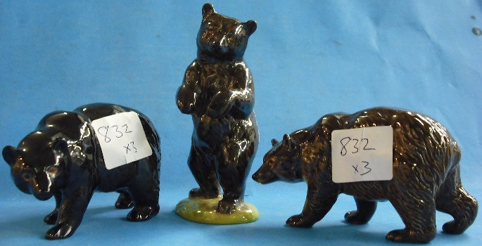 Appraisal: Beswick Brown Bear on hind legs Brown Bear and Black