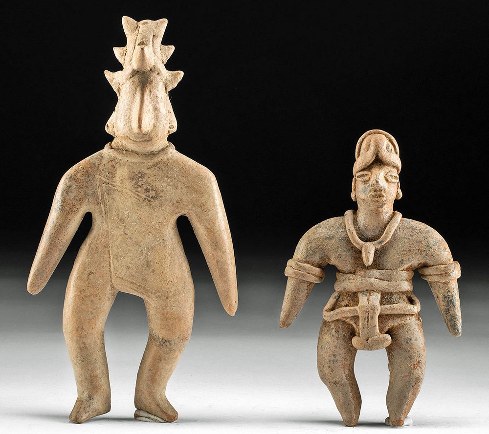 Appraisal: Lot of Colima Pottery Standing Figures Pre-Columbian West Mexico Colima