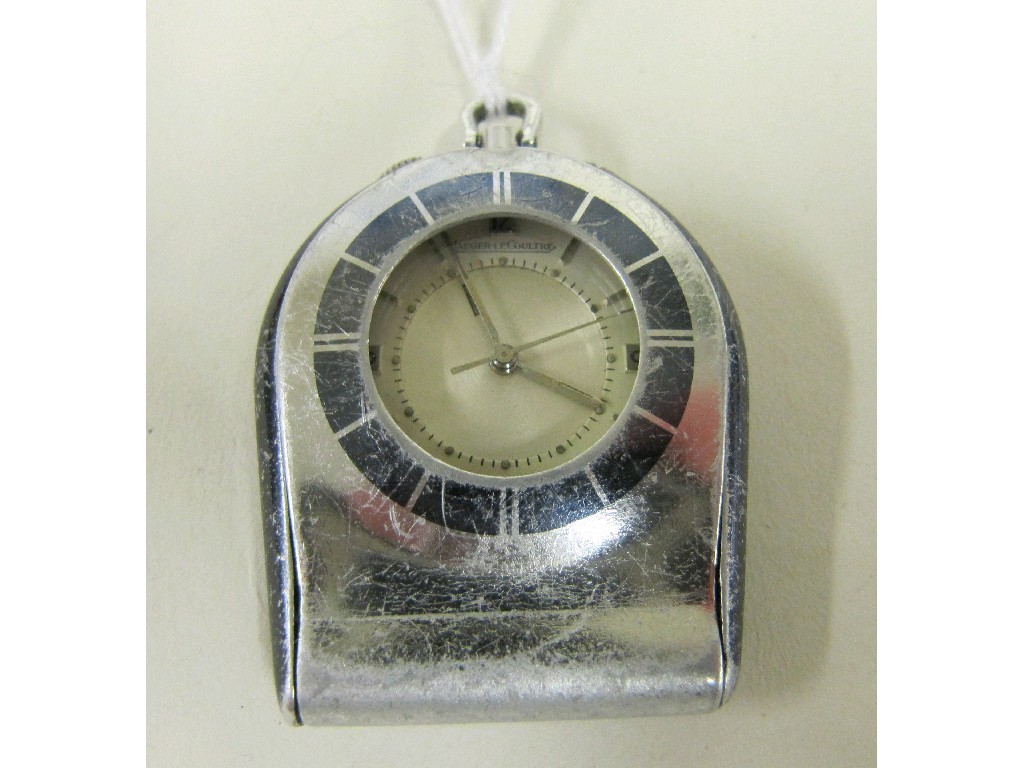 Appraisal: Jaeger Le Coultre pocket travel clock with cream dial silver